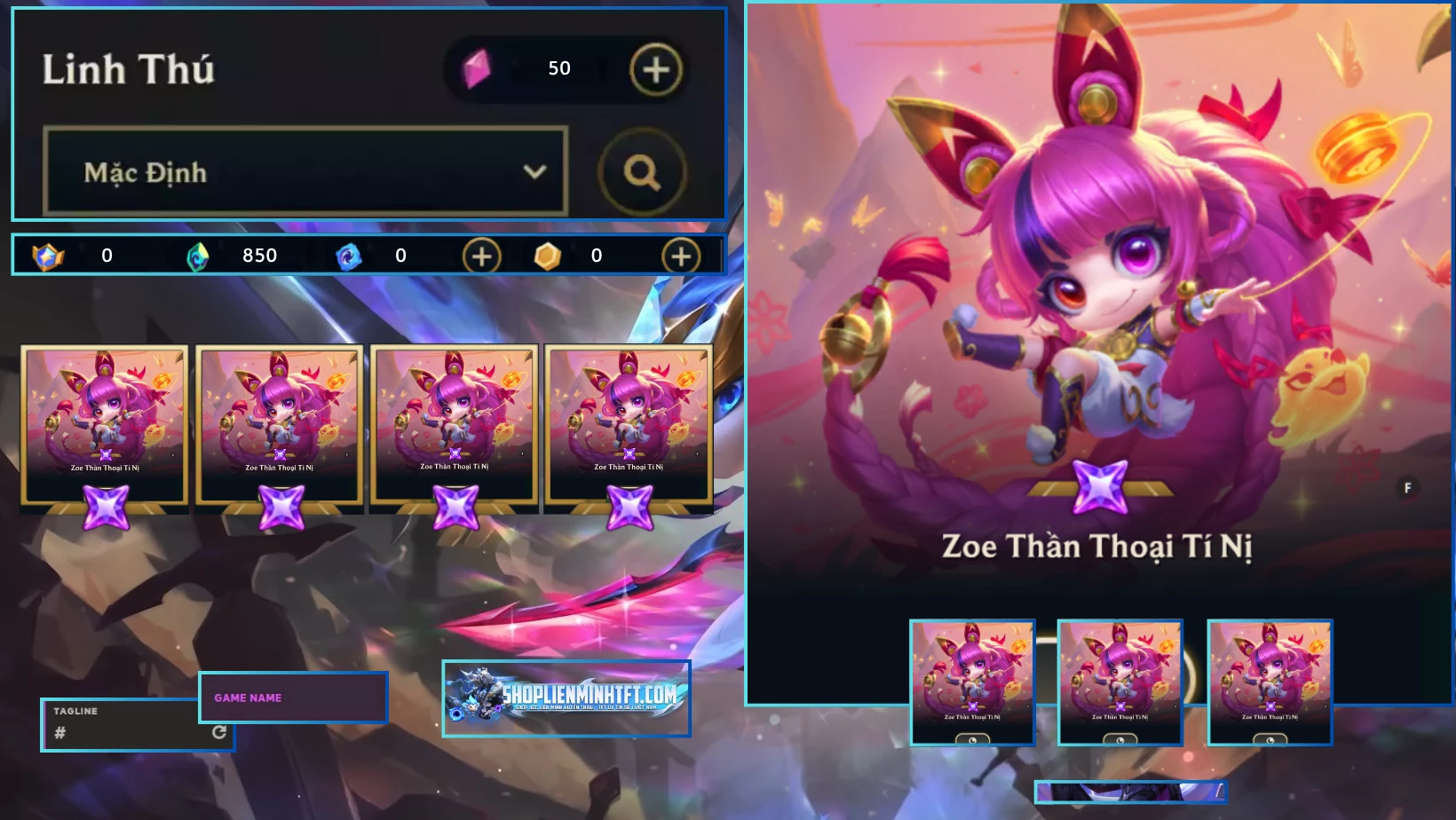 ZOE THẦN THOẠI TÍ NỊ CLONE